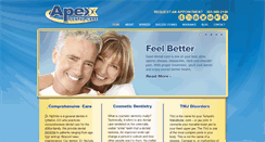 Desktop Screenshot of apexxdentalcare.com