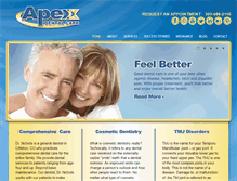 Tablet Screenshot of apexxdentalcare.com